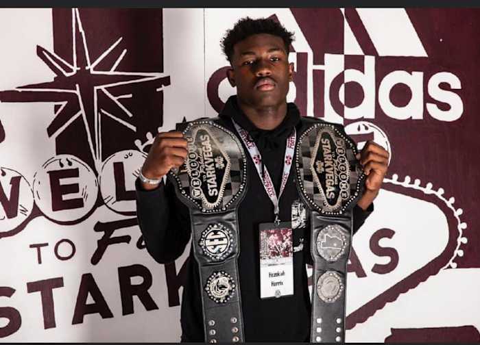 2026 5-star EDGE Hezekiah Harris during an unofficial visit to Mississippi State. (Photo courtesy of Hezekiah Harris)